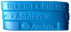 Dream Believe Achieve silicone wristbands