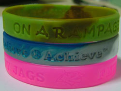 Dream Believe Achieve silicone wristbands